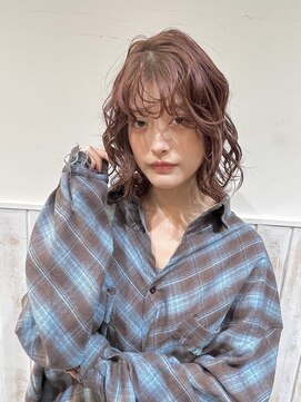 ネオリーブカップ 町田店(Neolive capu) オレンジブラウンカラー/パーマ風ヘアセット/サロンモデル