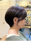 グランマッシュ/細めハイライト/ショート/白髪ぼかし/前髪/大宮