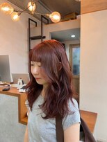 オルセン(OLSEN)&nbsp;レッド/オレンジ/赤系/暖色/レイヤー/ブリーチなしダブルカラー