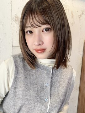 ガーデン 渋谷(GARDEN) フェイスレイヤー/ボブミディアム/ストレート/ベージュカラー