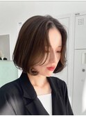 韓国ヘアボブベージュブリーチダブルカラー堀江