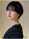 大人可愛いショート/前髪ありヘア/丸みショート20代30代40代50代