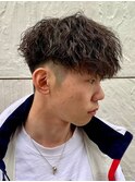 フェザーパーマサーフカール刈り上げセンターパート