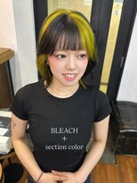 ミミ ブランシェ(Mimi Branche)&nbsp;ダブルカラーブリーチカラーミルクティーベージュピンクベージュ