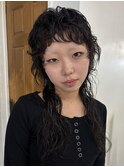 ウルフパーマロングウルフレイヤーウルフマレットヘア