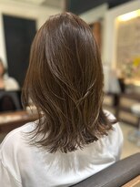 ヘアリゾート粋 ティガ 池袋店(tiga)&nbsp;透明感シアーブラウン/ミディアム/レイヤーカット