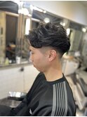 かきあげナチュラルフェードビジネスパーマ