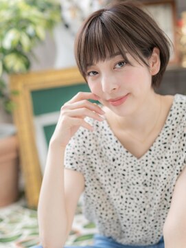 カバーヘア ブリス 戸田公園西口店(COVER HAIR bliss) ★ダークグレージュカラーモード耳だしショート20代30代40代★9