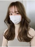 韓国ヘアイメチェンハッシュカット似合わせカットレッドブラウン