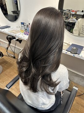 ラック(LUCK) 切りっぱなしボブ/エアリーロング/美髪/ピンクブラウン/韓国