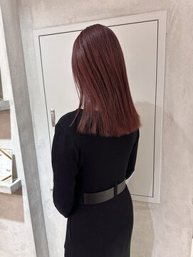 ヨーク(YOKE) YOKE 切りっぱなしボブ結べるボブ伸ばしかけチェリーレッド