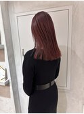 YOKE 切りっぱなしボブ結べるボブ伸ばしかけチェリーレッド