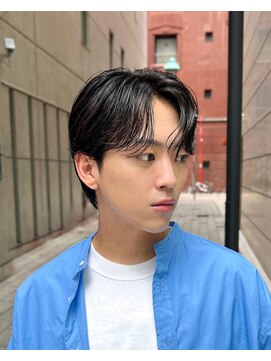 ガーデン 銀座(GARDEN) 艶センターパートニュアンスパーマダークアッシュ韓国マッシュ