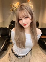 ロンド レア 天神大名店(Lond Le’a)&nbsp;デザインカラー/レイヤーカット/ウェットヘア/オリーブベージュ