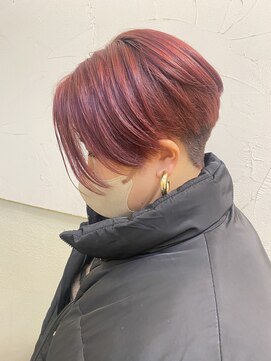 モリオ フロム ロンドン 成増店 【morio成増/一戸】大人刈り上げショートピンクラベンダー