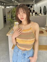 マレバイリベル 西中島(mele. by Libelle) 顔まわりレイヤー×切りっぱなしボブ