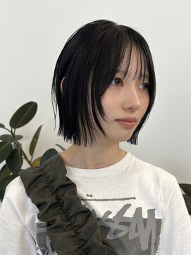 ノード(NODE) 栄外ハネナチュラル大人可愛い韓国ボブ 顔まわりレイヤー