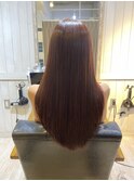【髪質改善　京橋】髪質改善カラー×柔らかレッドブラウン