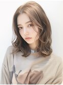 ふんわりミディアム/ツヤ髪スタイル/鎖骨ミディアム