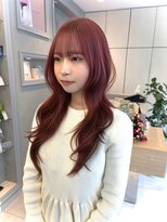 シエル バイ ケンジ 登戸 生田(CIEL by KENJE)&nbsp;ハッシュカット/レイヤー/シースルー/ブリーチなしピンクベージ