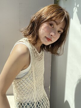 ガーデントウキョウ(GARDEN Tokyo) ボブ/レイヤーカット/オリーブグレー/前髪/ベージュカラー//