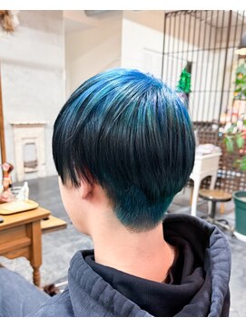 セットアップ 岡山北長瀬店(SET-UP) ゴーストルーツ/ブルー/ブラック似合わせカット