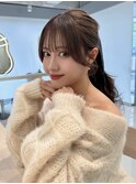 レイヤーカット/韓国レイヤー/ブラウンカラー/ヘーゼルブラウン