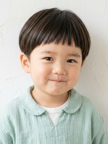 と和 巣鴨 キッズ どんぐりマッシュ オン眉 前髪 柔らかい髪質