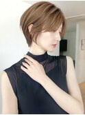 say.ショートボブ耳掛けショートクールショートハッシュカット