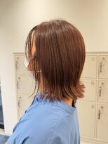 カシータヘアー(Casita hair)&nbsp;透明感オレンジブラウン/ミディアムレイヤー/外ハネボブ