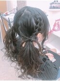 リボン付ツインテールヘア☆+゜