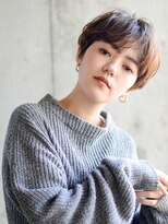 エムクランメイクス 原宿 表参道(m.clan MAKE'S)&nbsp;小顔 セミウェットウェーブ オリーブカラーハイライトカラー前髪