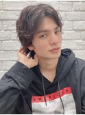 【 松戸 岩口】くせ毛風センターパートマッシュショート