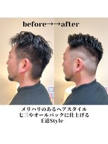 ビアンコ(BlANCO)&nbsp;七三フェードスタイル（四ツ橋）