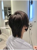 メンズウルフ黒髪ショートメンズカット群馬太田足利