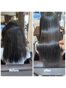 ビープライズ(Be PRIZE) クセ毛が強くて伸びにくいガーナとのハーフの人もストレート