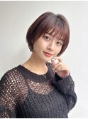 大人ショート前髪あり絶壁丸顔面長エラ張り丸みひし形K20250104