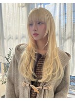 コアブラン 原宿 明治神宮前(CORE blanc) エクステ/ハイレイヤー/ブロンドヘア/姫カットレイヤー