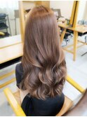 【ブリーチなし】ミルクティーベージュレイヤーカット20代30代