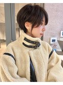 大人可愛い20代30代40代50代耳かけショート丸みショート
