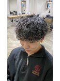 【RYUYA】波巻きスパイラルパーマ×ホワイトメッシュ