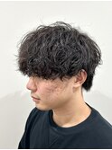 メンズカットパーマ波巻きスパイラルシャドウパーママッシュ