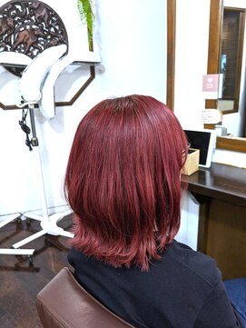 ヘアリゾート アジアグランデ(Hair Resort Asia grande) 【MASA】ふんわり外はねワインレッド【grande武蔵浦和】