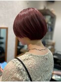 ビフォーあり/ショート/ピンクブラウン【cher西宮北口:MAYA】