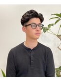 ビジネスヘア ビジネスパーマ メンズショート 毛流れショート