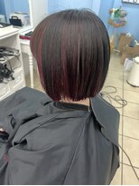 シャルティア 岩国(SHALLTIA)&nbsp;デザインカラー/個性的/ワインレッド/ディープレッド/ボブ