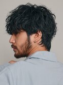 天神大名シャドウパーマメンズカットラウンドマッシュ30代