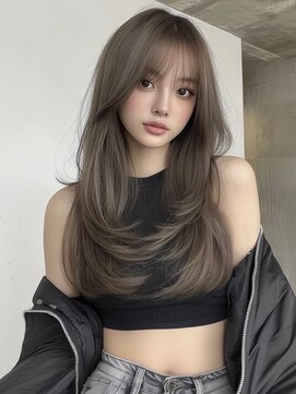 ランテルディ 渋谷(LANTERDIT) レイヤーカット 顔周りカット 韓国ヘア 透明感 グレージュ