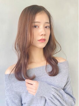 レア 表参道(L'ea) 黒髪クラゲヘアーオリーブグレー小顔ココアベージュ