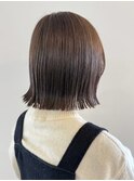 縮毛矯正　質感ストレート　髪質改善カラー　顔まわり　ブリーチ